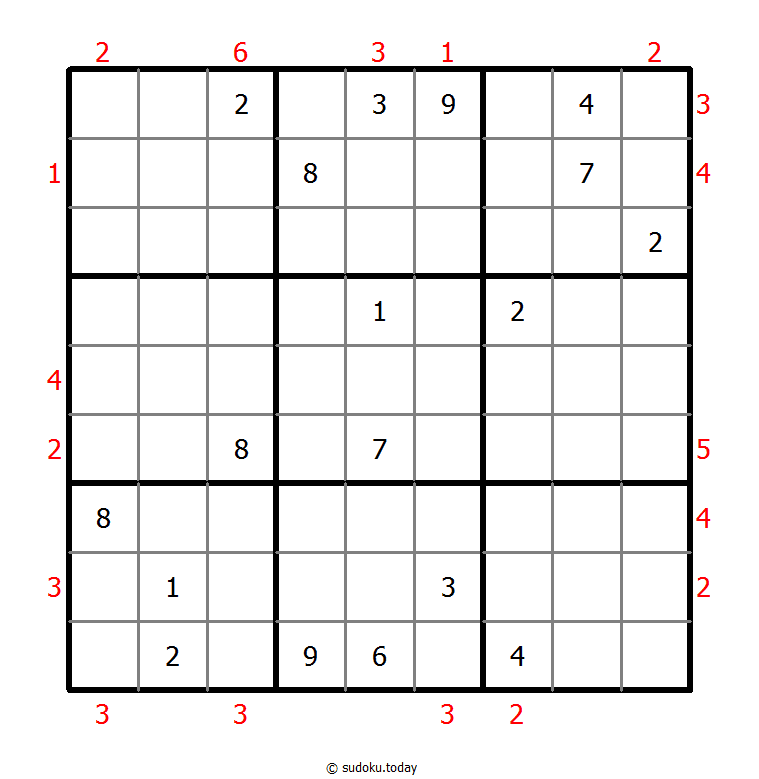 Skyscrapers Sudoku 26-January-2022