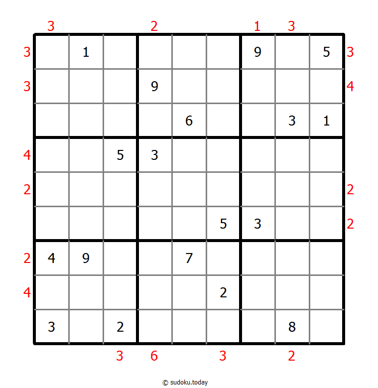 Skyscrapers Sudoku 19-April-2022