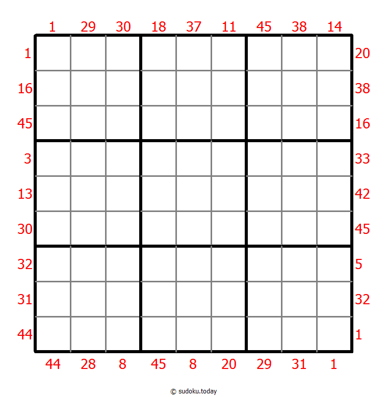 X Sums Sudoku