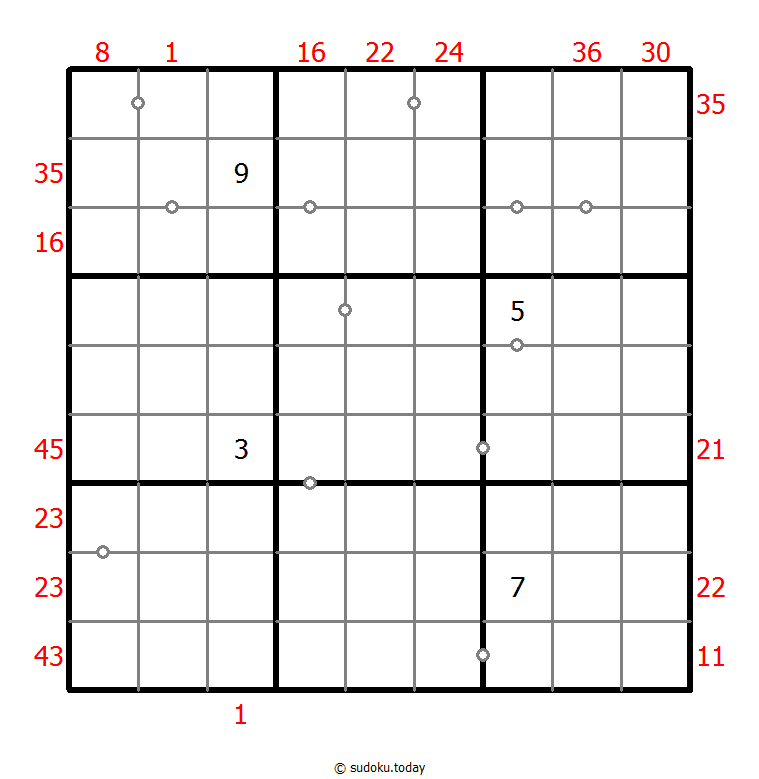 Hybrid Sudoku ( X Sums + Consecutive )