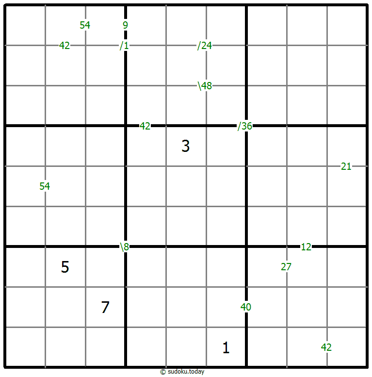 Products Sudoku