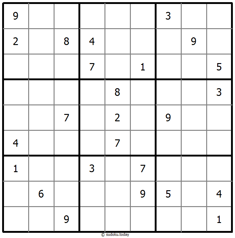 Classic Sudoku 3-August-2023