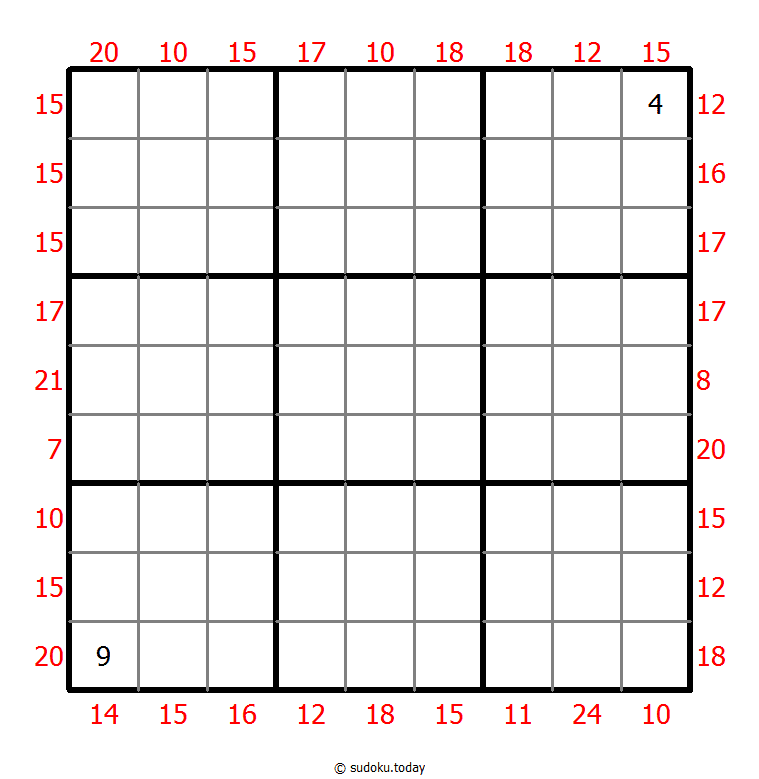 Sum Frame Sudoku 9-September-2021